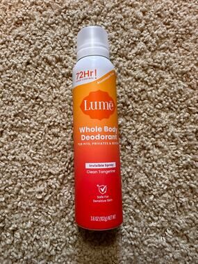 Lume Whole Body Deoterant Clean Tangerine NEW 3.6oz